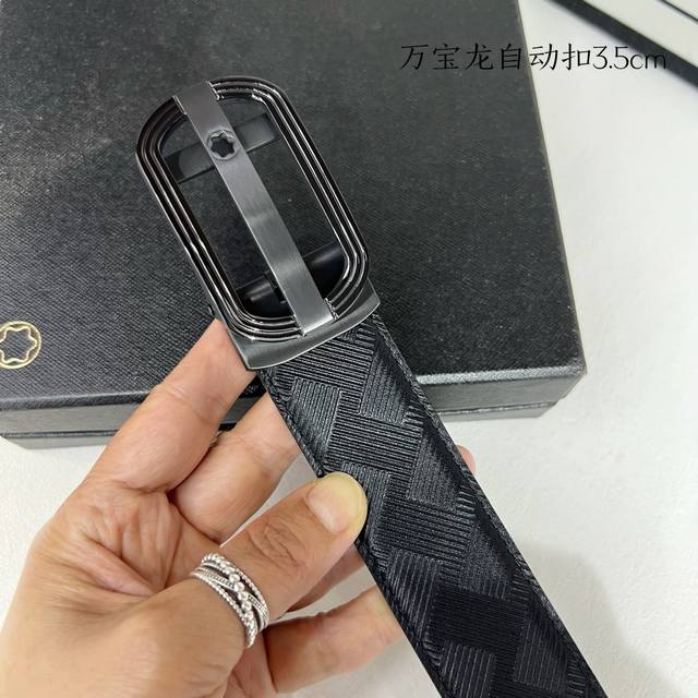 Brand Montblanc New Imported Calfskin Feels Delicate And Soft With Pure Steel Au