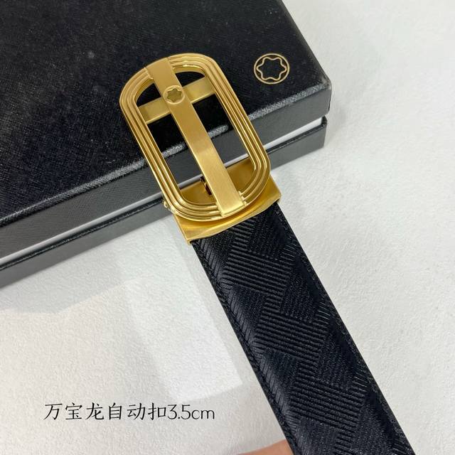 Brand Montblanc New Imported Calfskin Feels Delicate And Soft With Pure Steel Au