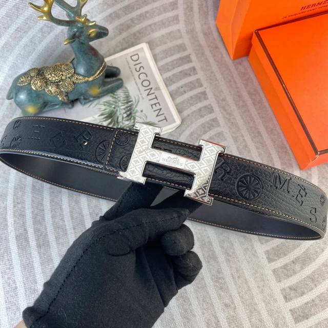 Hermes Special Leather Belt Series Original Hardware Boutique Stainless Steel Bu