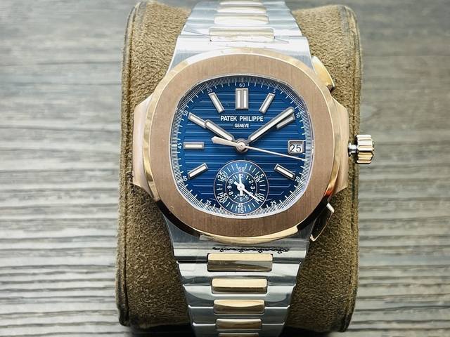 实拍检查[3K Factory 墙裂推荐震撼推出]鹦鹉螺57121A-001多功能腕表，融合经典美学，荟萃以往精华 表壳]腕表尺寸40毫米，同一致的枕型表壳采用