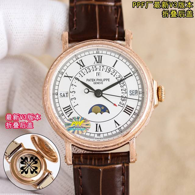 白雕 金雕 火爆全网，在次升级，V3版本，匠”芯“出品 年度最佳典藏之作 百达.翡丽古典超级复杂多功能5159万年历系列腕表，儒雅而至！1 精彩细节与优点 此腕