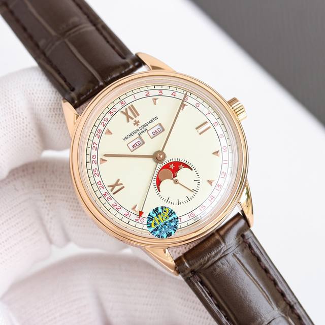 Vc 最新力作 龙重推出 江诗丹顿历史名作系列3100V 00R三重日历腕表！全真功能！市场最高版本！ 表壳 腕表特别！尺寸为40Mm，采用三重凹凸刻纹装饰的壳