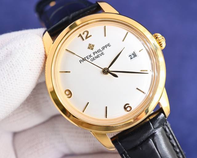 大气磅礴：百达翡丽-Patek Philippe-火热新款式，新款锅盖，耗时长达8个月！超薄男士自动机械腕表，采用进口原装9015机芯，每小时振频28800次，