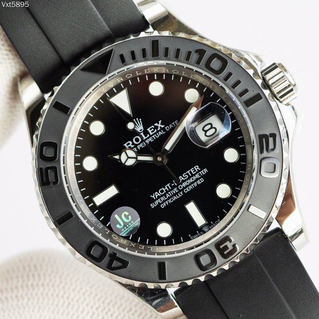 Rolex 劳力士 Yacht Master 游艇名仕型 116655 运动男表 精钢镀厚玫瑰金表壳 陶瓷表圈 可双向转动 旋入式表冠 蓝宝石镜面有日历放大镜6