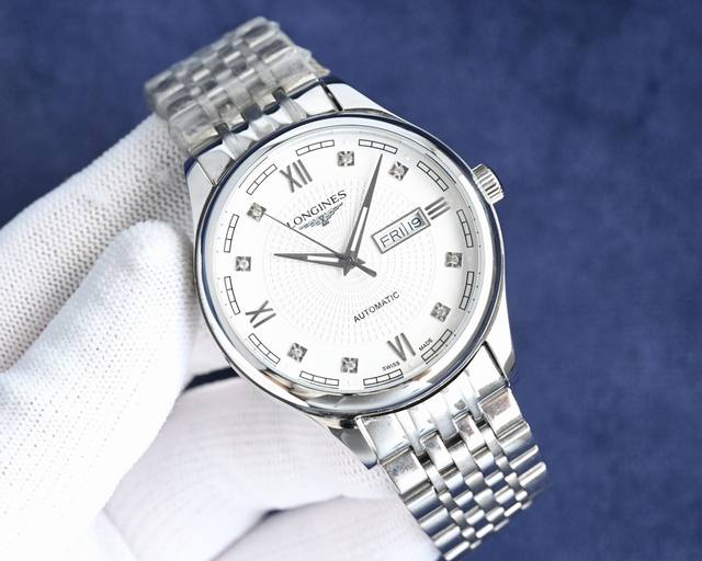 2025最新款 浪琴Logines 浪琴皮 550 钢 浪琴百年纪念款 今日推荐 又是一款机芯质量耐用长达10年的原装进口8215机械机芯的好表 ；意大利进口小