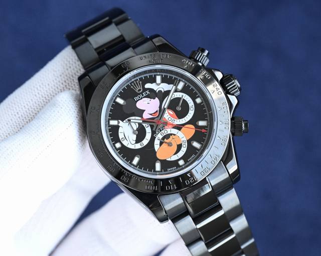 墙裂推荐 最新改装款Rolex迪通拿版本， 黑钛同价 厌倦千篇一律，打破常规， 与众不同，黑钢与钛钢，华贵与美丽的碰撞 机芯 采用稳定最新一代丹东7750超薄机