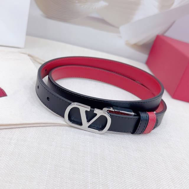 2.0cm Valentino belt, double-sided top layer cowhide, length: 75.80.85.90.95. .1