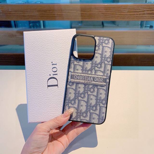 New arrival Dior embroidered fabric all-inclusive mobile phone case Model: In or