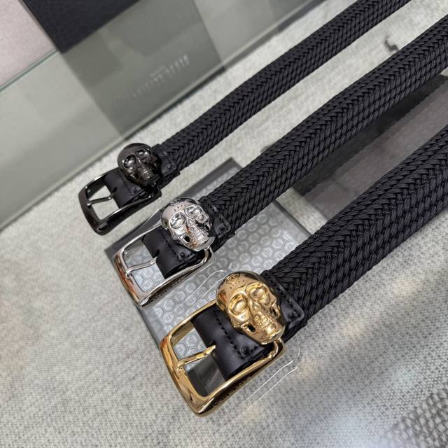 Pp's latest popular double-sided cowhide with original box. The new 3.8 width mo