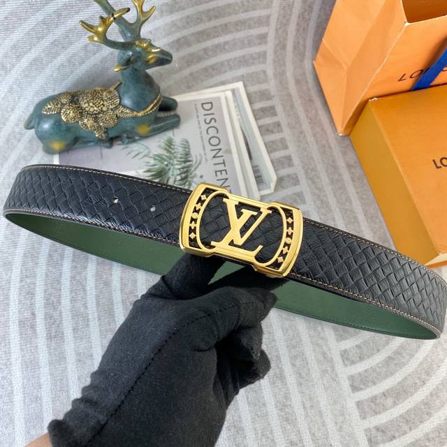 Lv special leather belt series, original hardware boutique stainless steel buckl