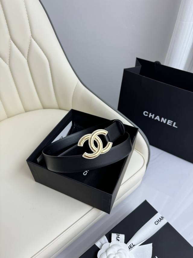 Chanel, original precision electroplated buckle, original leather, width 3.0cm,