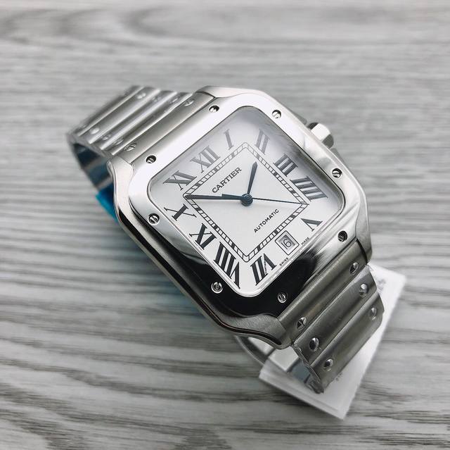 卡地亚 Cartier 山度士系列 Wssa0018 机械男表，原版开模，品质优异、表款高贵优雅，绅士风格！搭载机芯，蓝宝石玻璃镜面，316L精钢表壳，316L
