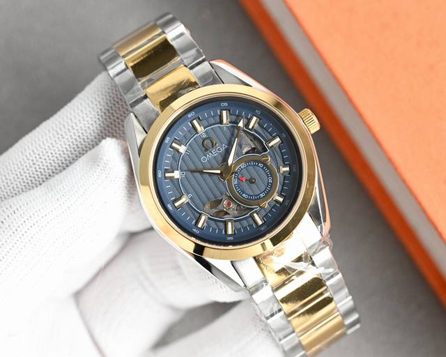 欧米茄 Omega 海马系列,精品男士腕表,外观有如游艇的高雅、悠闲气息，顶端表壳以316精钢打造，搭载日本进口西铁城82S5机械 零返修 来自进口316钢表带
