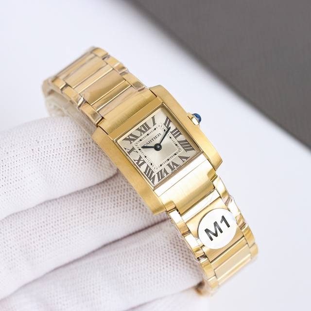 白壳 金壳 钻50 M1厂推出 年全网最新第2代Tank Francaise法国坦克原版1:1复刻精作！均采用瑞士石英机芯 +卡家白金专用甲板 尺寸小号：25.