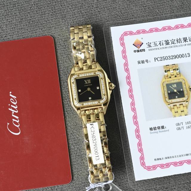 新款卡地亚猎豹PanthèRe De Cartier 真钻女士腕表 独家承诺：真钻款 保证100%每一颗都是高品质真钻，不用莫桑石 不冒充 不用低质量钻石 支持