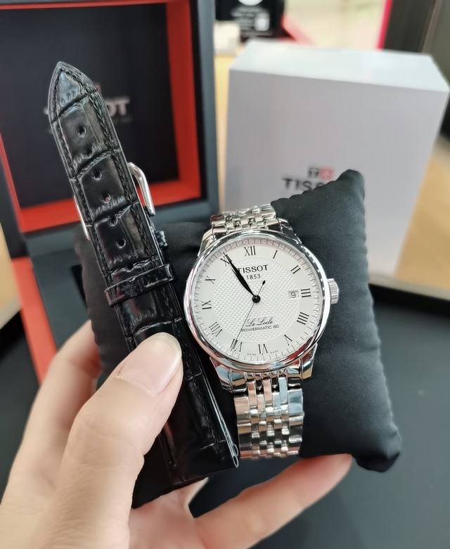 原单品质 Tissot 天梭 型号：T006.407.11.033 力洛克系列 钢带黑面数字机械男装瑞士 2824机芯 蓝宝石玻璃 316精钢，表盘直径39.5