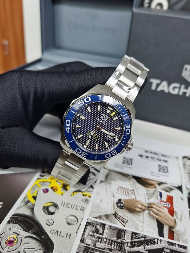 Original Tagheuer,原单泰格豪雅竞潜系列机械表，经典爆款！售价 00+。 ~43Mm表径，蓝宝石镜面，超强双色夜光指针，瑞士Sw -1机械机芯，