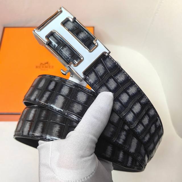 Hermes - Men's automatic belt - Width 35mm 316 fine steel buckle finely crafted