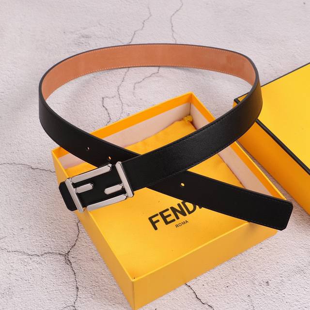 Picture packagingFendl Fendi counter same style women's belt width 3.0Cm double-