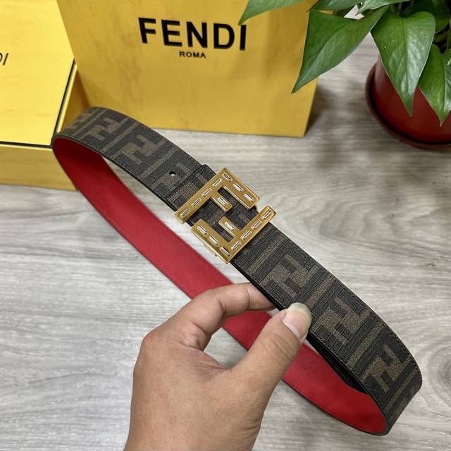 Picture packagingFendi Fendi counter same style width 4.0Cm double ring reversib