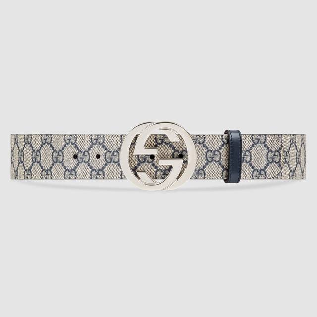 Gucccci Size: 3.8cm, the belt is made of blue printed waterproof fabric and blac