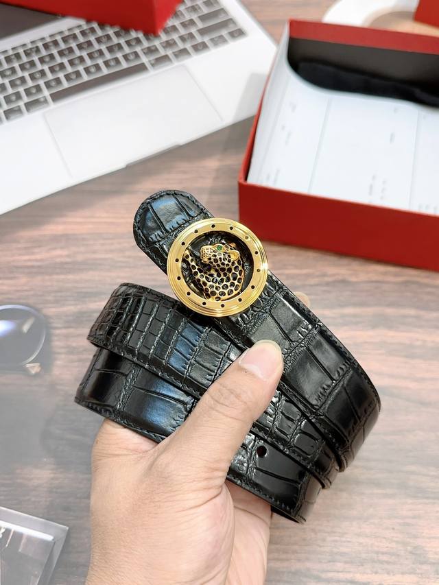 Cartier Leopard Head Original Quality Imported Calf Leather! Width: 3.5Cm. 8188