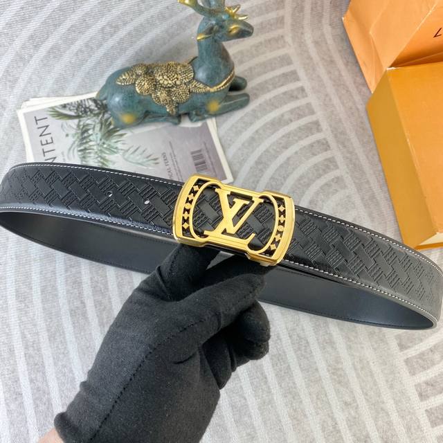 Lv Special leather belt series, original hardware and fine stainless steel buckl