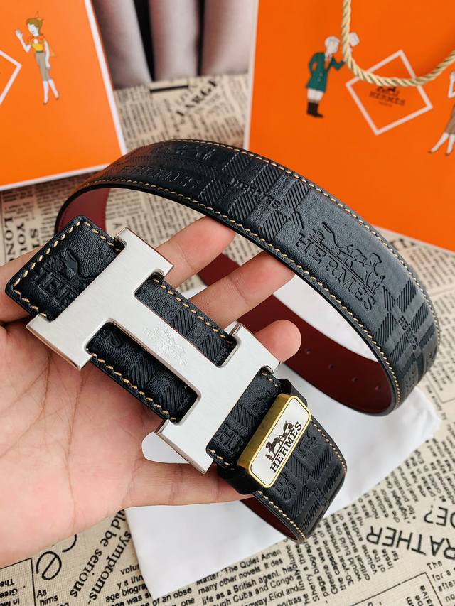 Product name: Hermes. Hermes original Model: Buckle, classic H brushed pure ste