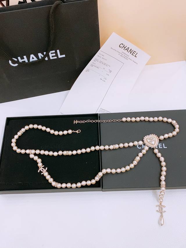 Xiangjia Heart Diamond Pearl Waist Chain Belt Newly purchased in 2025# Pearl Wa