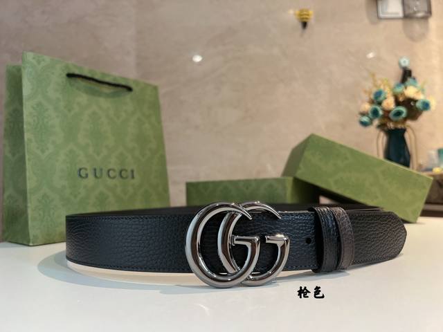 Chinese New Year Gucci men's favorite 40mm belt, double G buckle rotating design