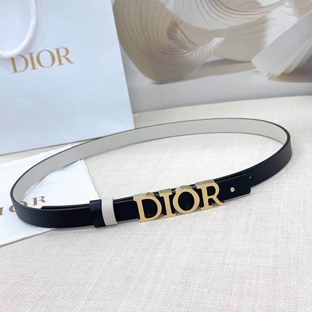 2.0Cm Dior belt, double-sided top layer cowhide, length: 75.80.85.90.95. .Europe