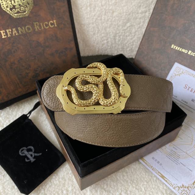 Stefano Ricci New original quality boutique classic eagle head steel buckle bott