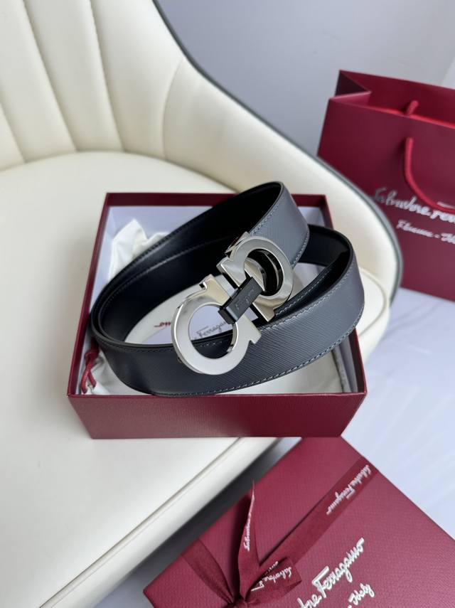 Ferragamo double-sided original imported top layer cowhide, double-sided use, v