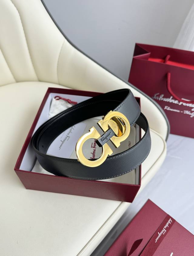 Ferragamo double-sided original imported top layer cowhide, double-sided use, v