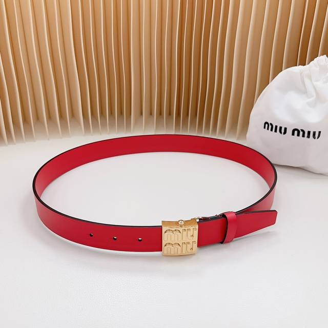 3.0Cm New model from Miu Miu official website, double-sided top layer cowhide le