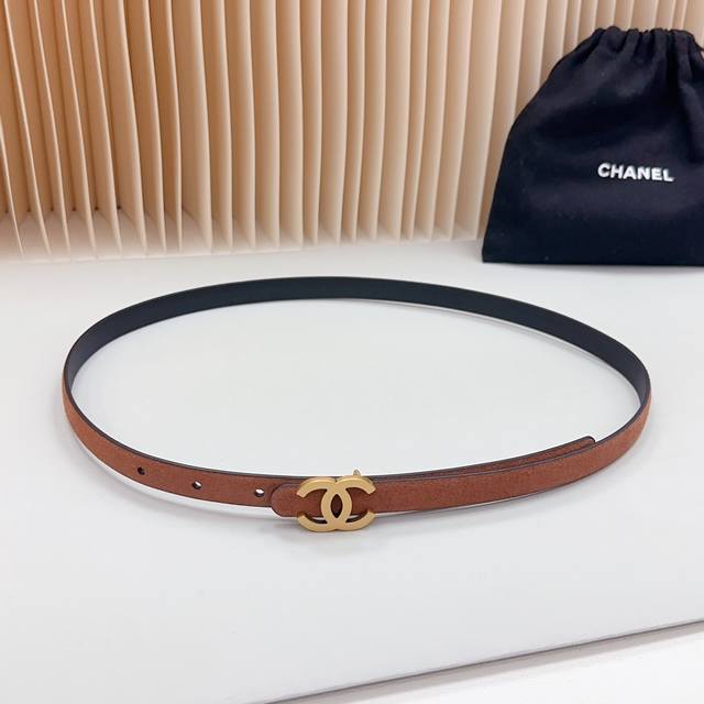 1.5Cm Chanel official website new model, double-sided top layer cowhide leather,