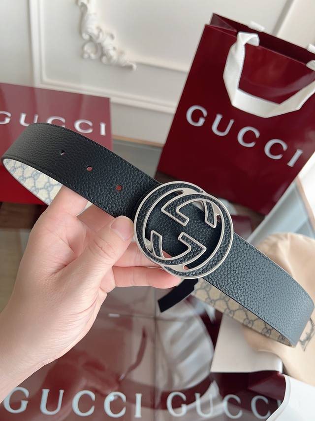 Gucci.GucciFull set of packaging, beautiful Gucci double G buckle men's new belt
