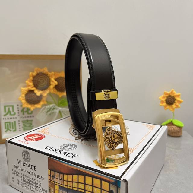 Product name: Versace. Versace automatic belt Material: original cowhide belt,