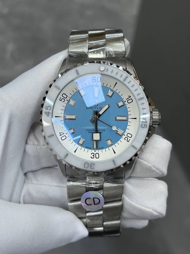 独家实拍图 百年灵 陶瓷圈口全自动机械表 Breitling Automatic Mechanical Watch