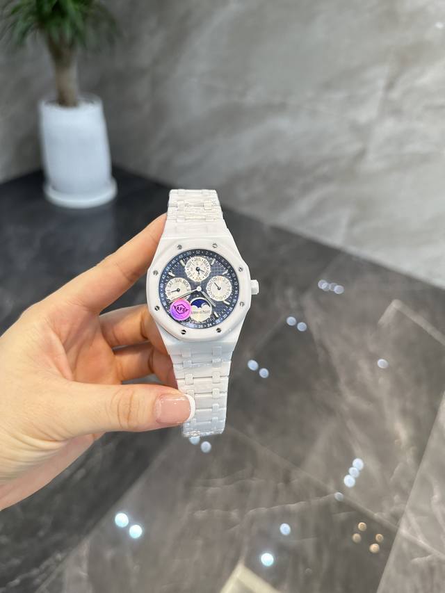 现货实拍 上手图 高配置 Ap爱彼皇家橡树 全陶瓷 复刻版本超薄瑞士机芯 男士全自动机械表