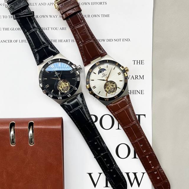 Omega欧米茄星座腕表星座系列！全新原装尺寸41Mm腕表！ 圈口升级，原装一致抛光表圈，刻度采用白金电镀工艺； 半月形切面，经过调整的托爪细节更为纤细，表壳、