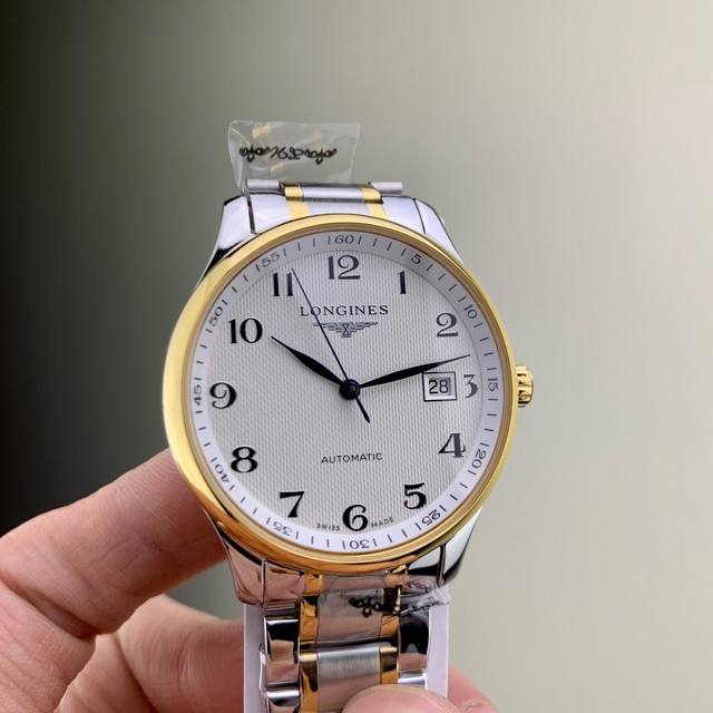 销量神器 浪琴名匠系列，最好的名匠 ，搭载机芯，316L精钢，蓝宝石镜面，精钢表带进口头层小牛皮，表盘立体油压纹与一致，自动陀斜纹处理，令手表更完美诠释！