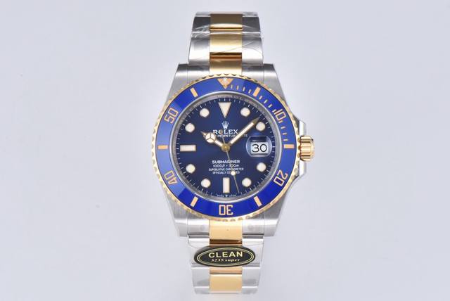 Clean厂 C厂126613 41Mm 间金水鬼 3235机芯 三段式头粒 市面惟一最对版的黄金色 蓝色字面均为真品开模 95%以上相似度