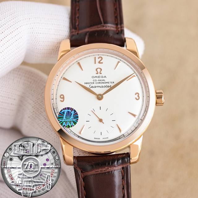 金白同价 欧米茄 Omega 海马系列 1948腕表 重磅来袭！欢迎品鉴！ 独家定制8806至臻天文台一体机芯，纹理、结构、摆轮位置和镂空均与原版一致，运转美态