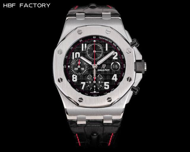 金白黑同价， ，钢带+100。 Hbf Factory 爱彼 皇家橡树离岸型系列26238:封顶之作 杜绝一眼假”在ＪＦ厂原有的基础上 潜心研发 突破壁垒 “打