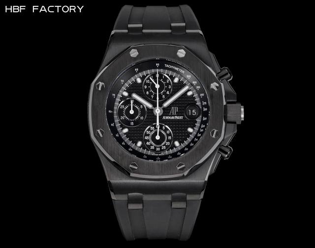 金白黑同价， ，钢带+100。 Hbf Factory 爱彼 皇家橡树离岸型系列26238:封顶之作 杜绝一眼假”在ＪＦ厂原有的基础上 潜心研发 突破壁垒 “打