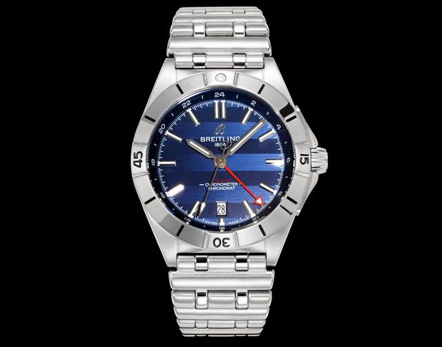 百年灵Breitling，机械计时系列A32398101M1A1！ Chronomat Automatic Gmt 40 重磅来袭！ 1这款双时区腕表盘面简洁凌