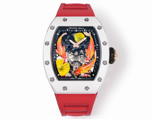 Richard Mille 理查米尔 Rm S10 锦鲤 陀飞轮腕表 Rm S10锦鲤陀飞轮腕表再度展现精湛工艺与文化底蕴，将东方文化中极为闻名的锦鲤形象搬上表