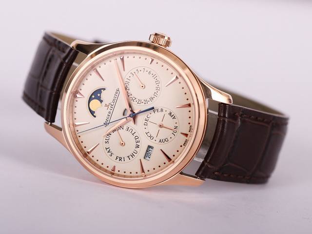 复刻界的又一历史时刻，名表三大复杂功能之一的“万年历”研发成功！V9积家大师万年历自动机械表 官方型号：白面130842J，黑面1308470，金面130 ，灰