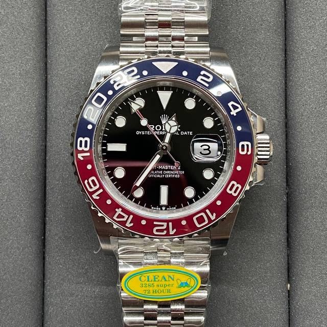 劳力士格林尼治 红蓝可乐圈 五珠带 40Mm 3285机芯 72小时动能Clean